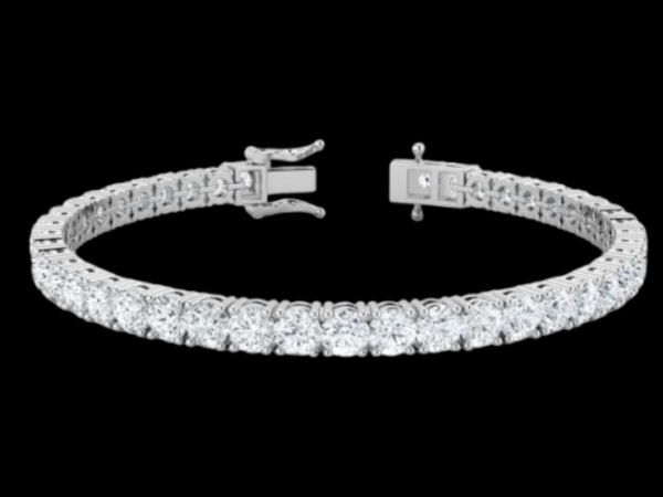 5 Ct Lab Diamond Tennis Bracelet – 14K White Gold
